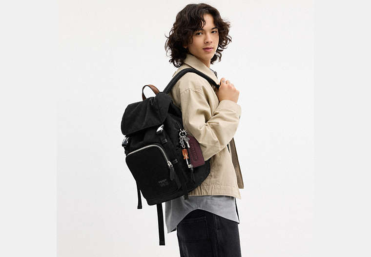 Logan Backpack In Signature Nylon With Charms