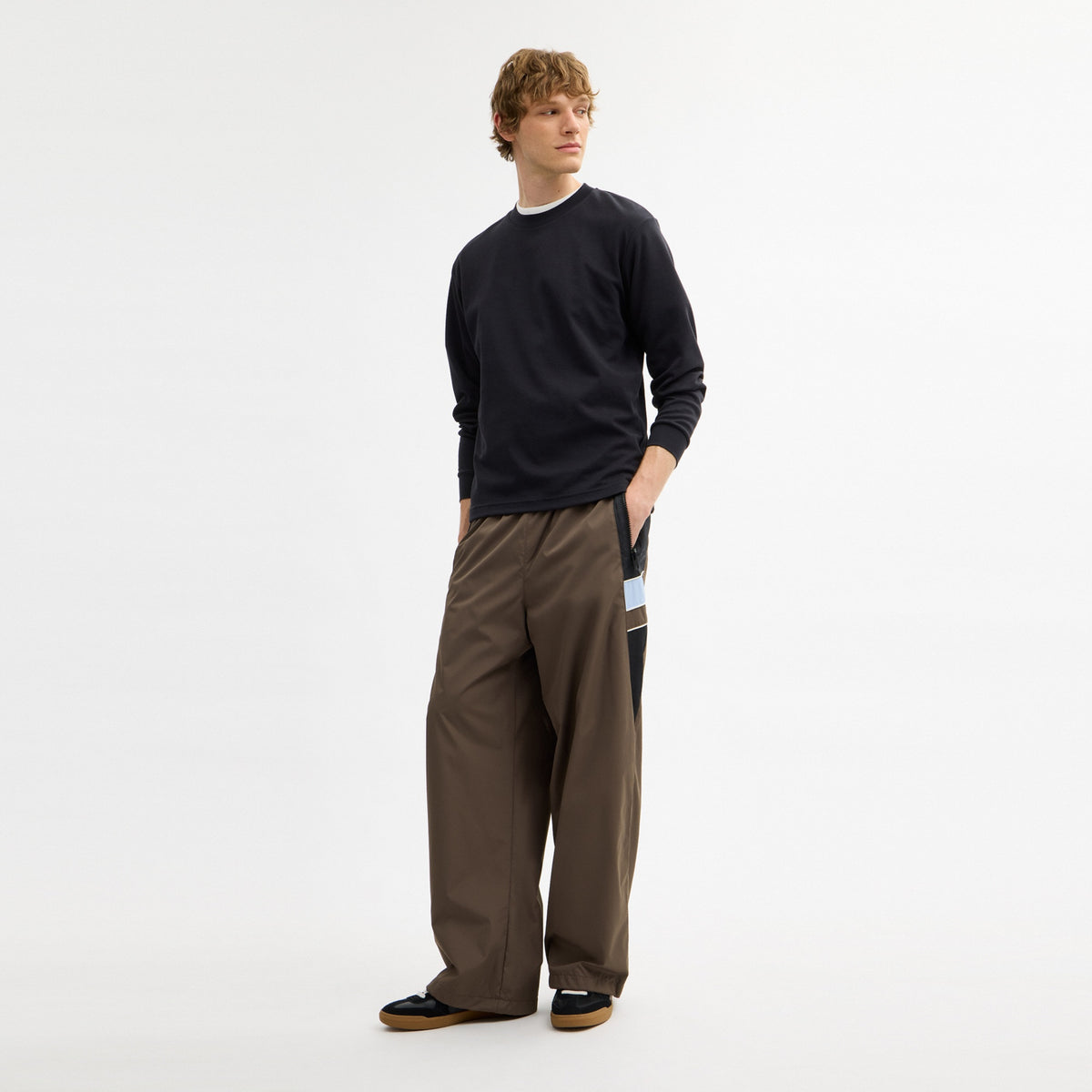 Straight Leg Track Pants In Recycled Polyester