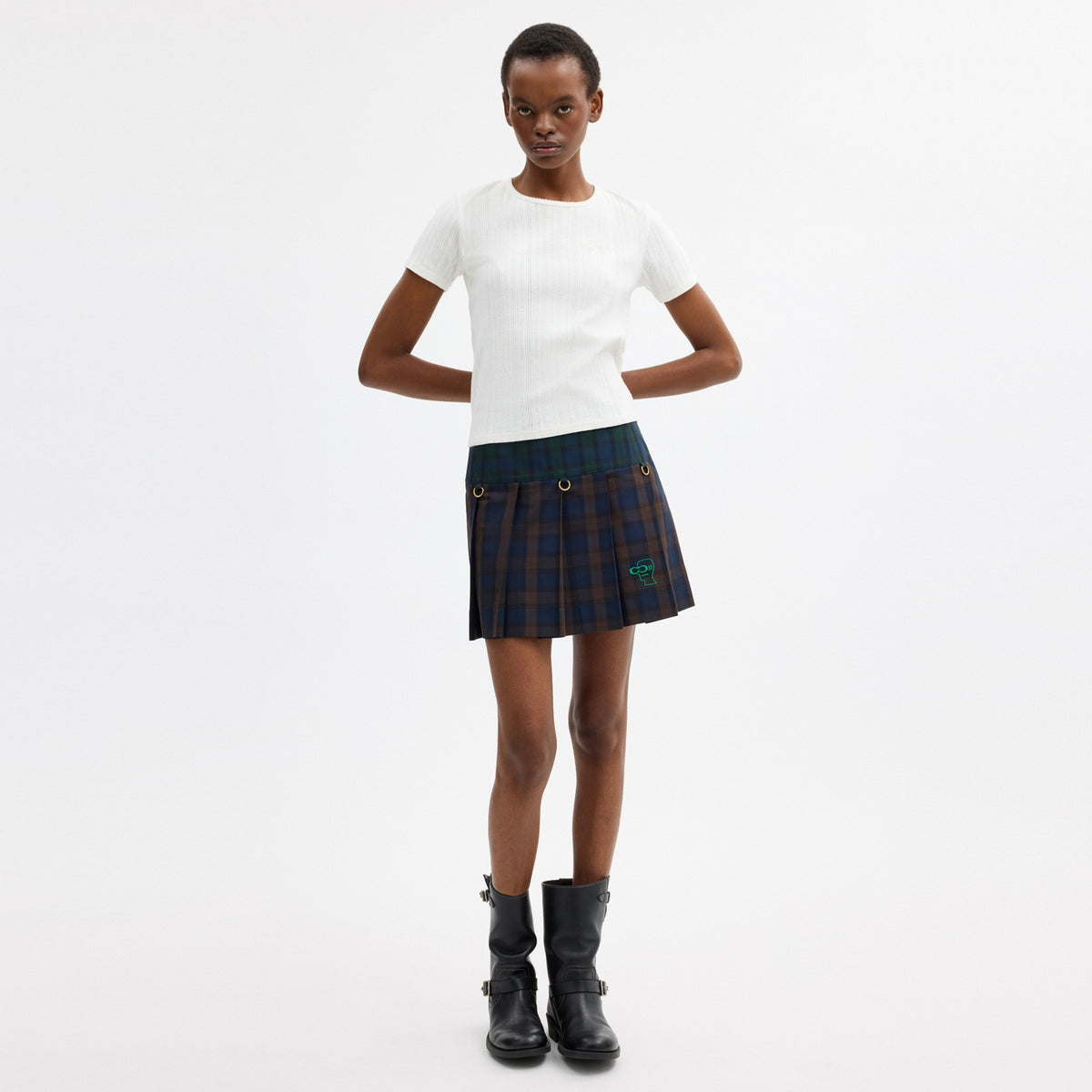 Coach | Brain Dead Mini Plaid Pleated Skirt