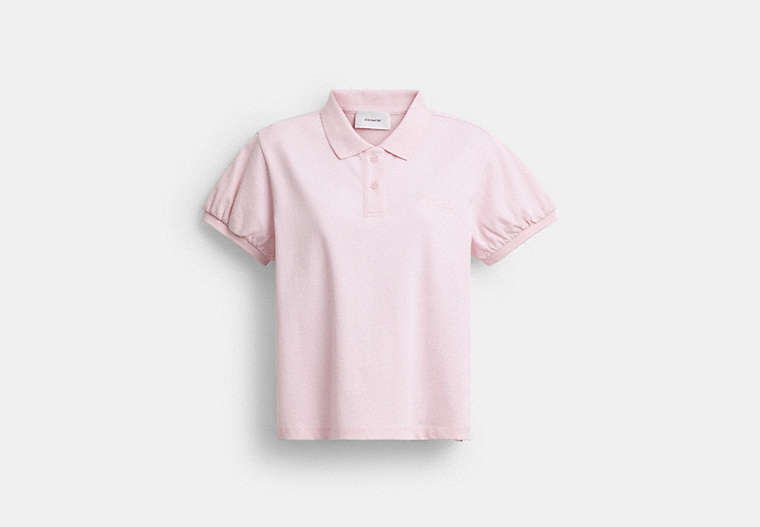 Coach Script Shrunken Polo In Organic Cotton