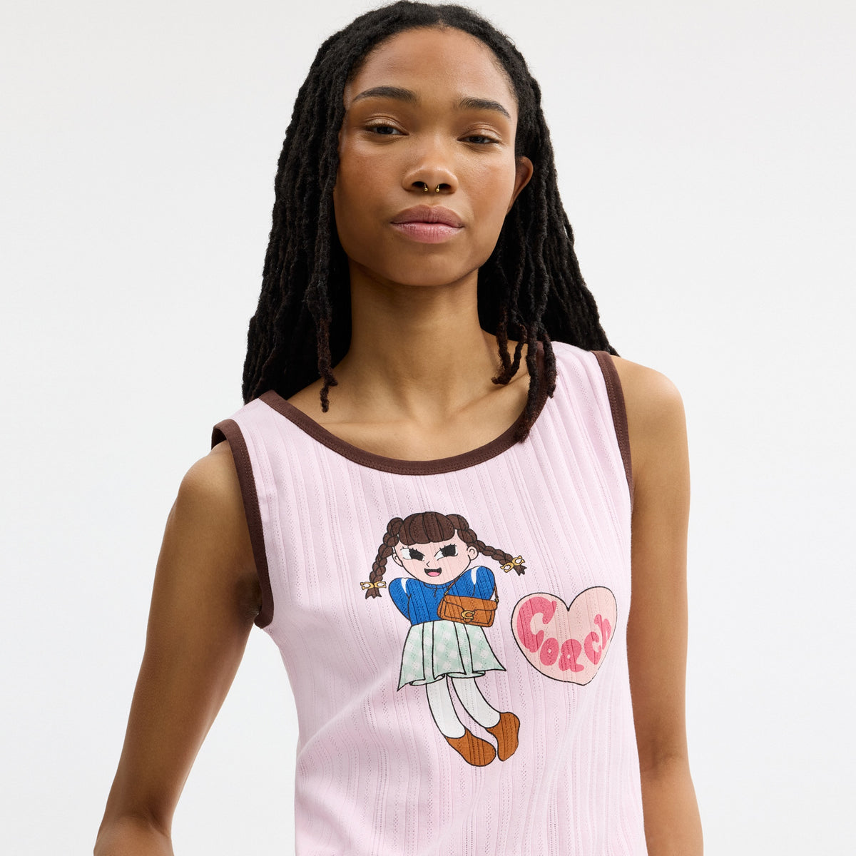 Coach | Brain Dead Graphic Pointelle Tank Top