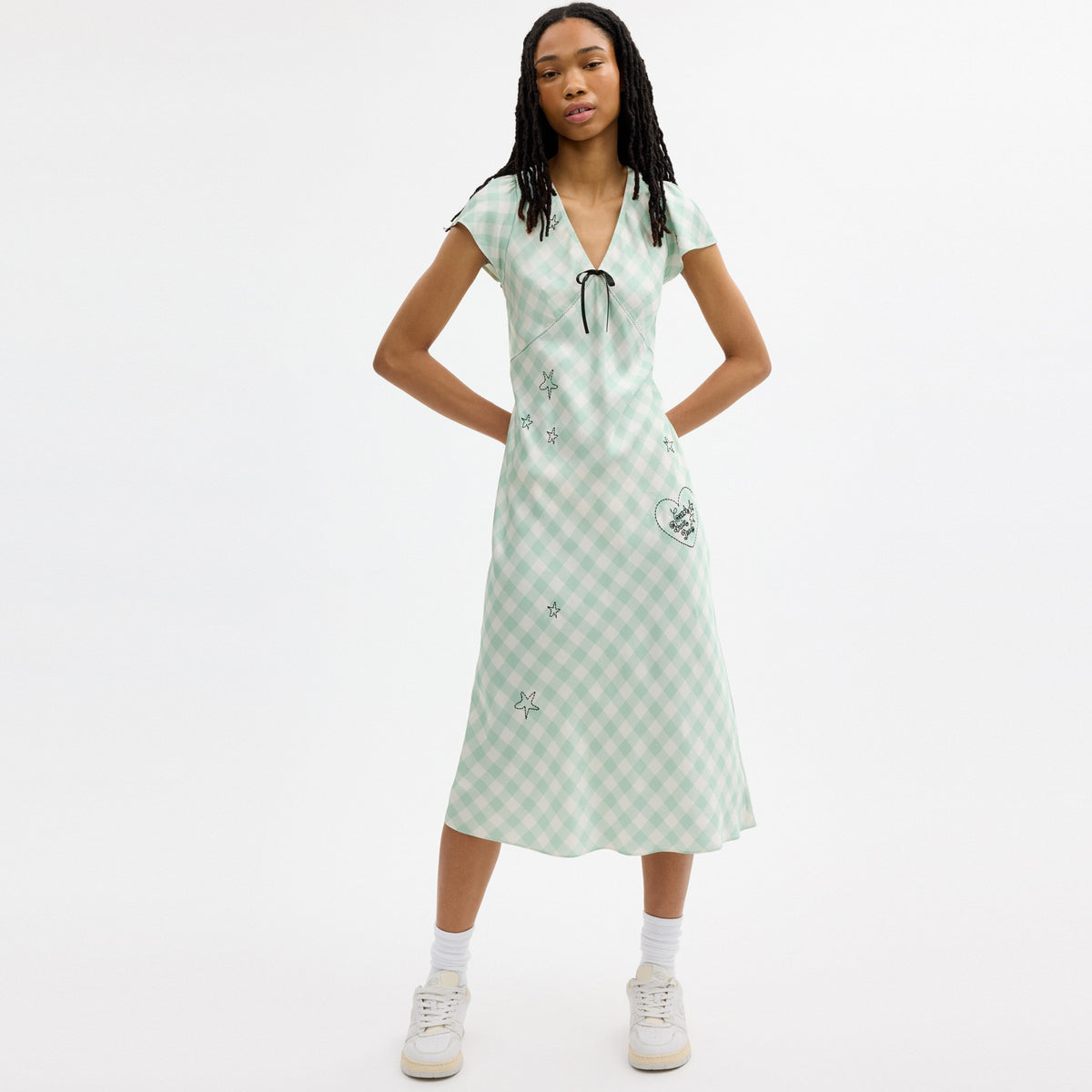Coach | Brain Dead Embroidered Gingham Dress