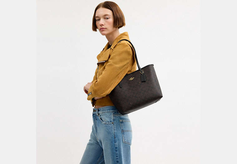Medium City Tote Bag In Signature Canvas