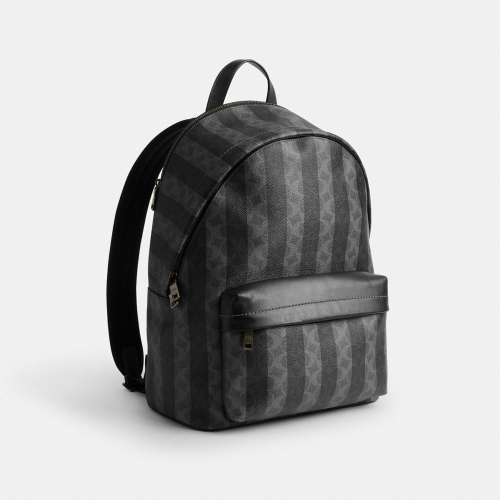 Taylor Backpack In Signature Canvas With Stripes