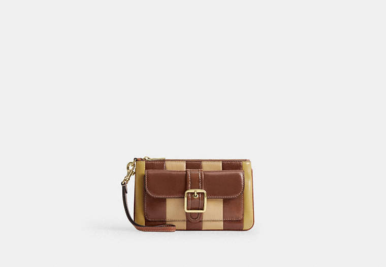 Ashton Wristlet With Striped Patchwork