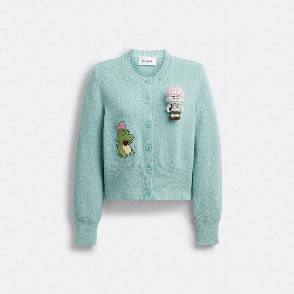 Coach | Brain Dead Plush Character Cardigan In Organic Cotton