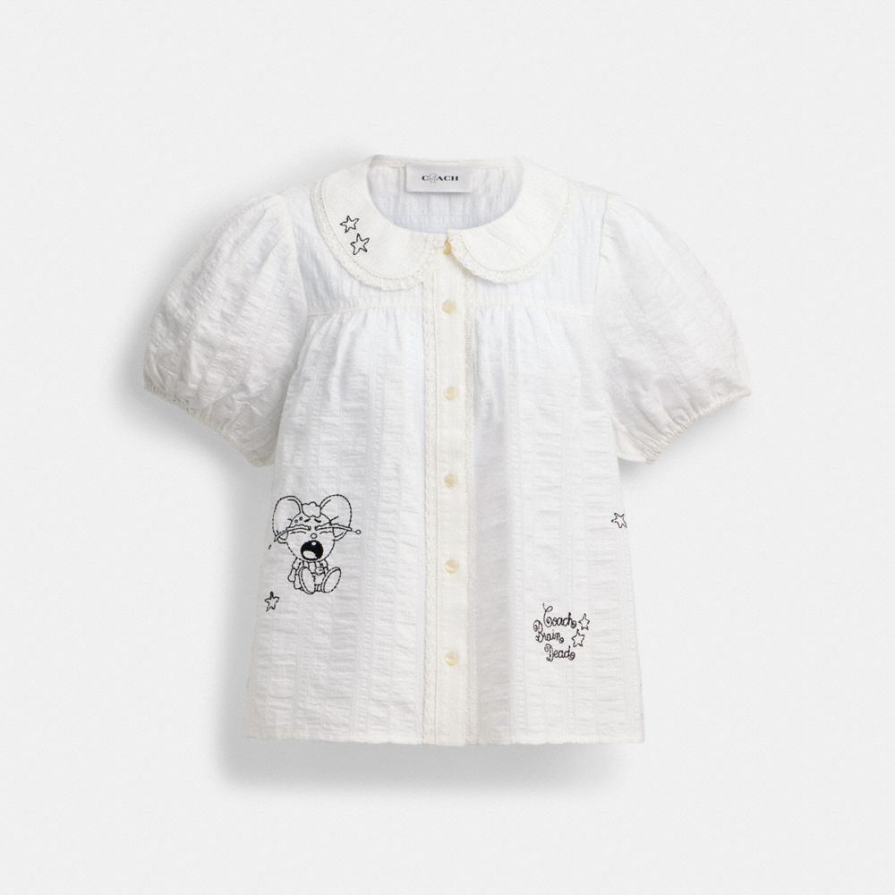 Coach | Brain Dead Embroidered Button Up Blouse