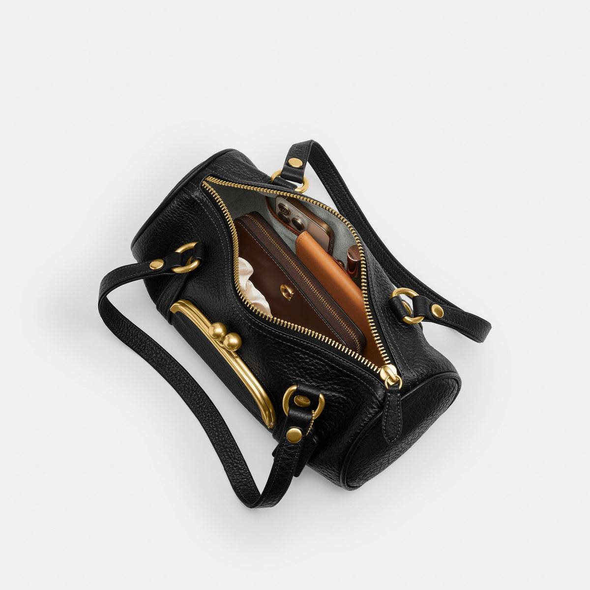 Kisslock Barrel Bag