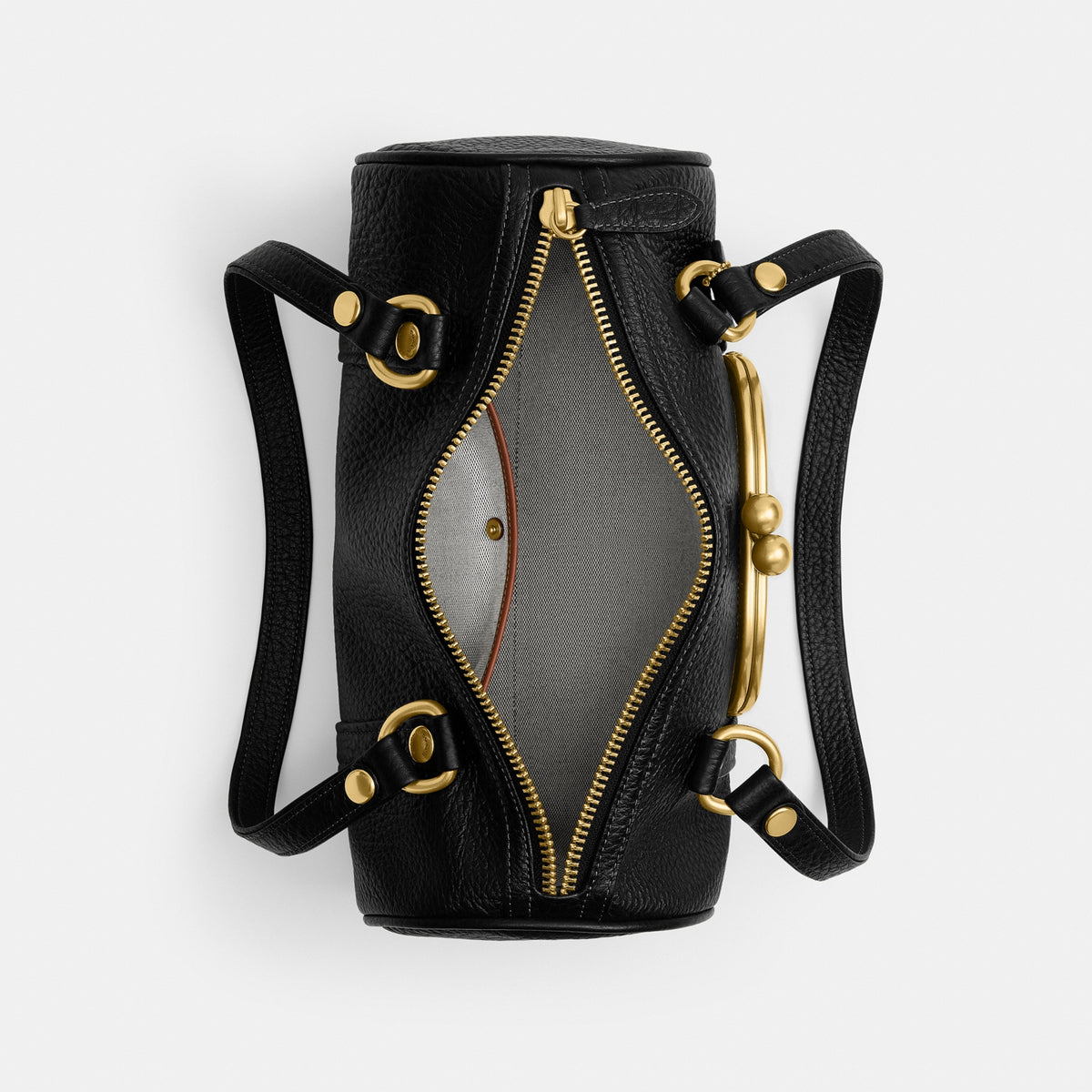 Kisslock Barrel Bag