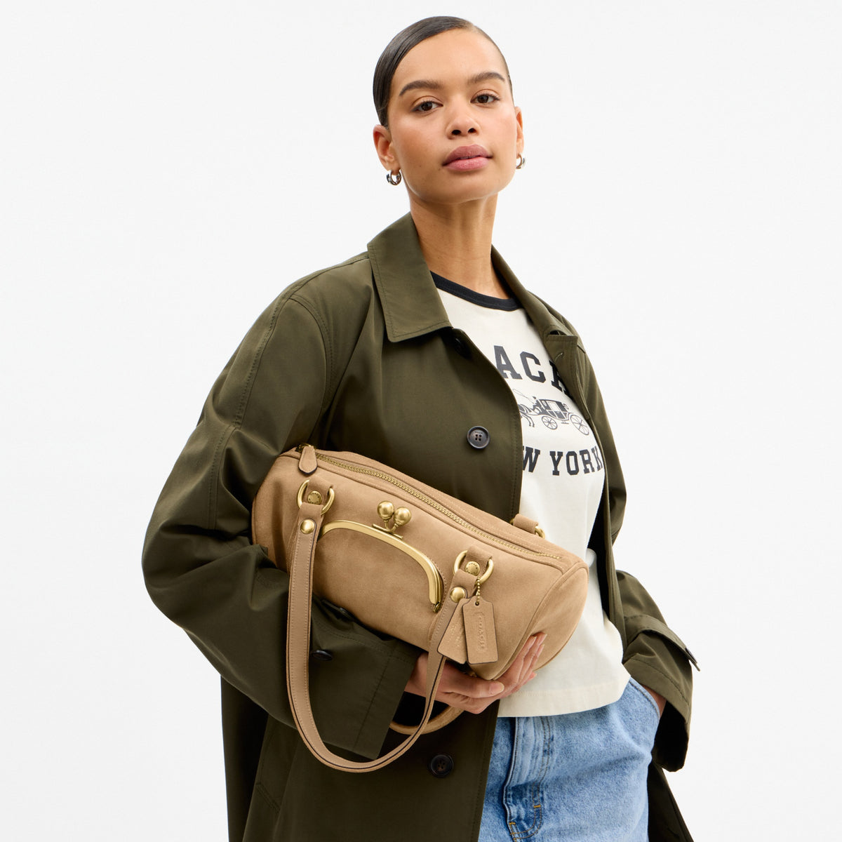 Kisslock Barrel Bag