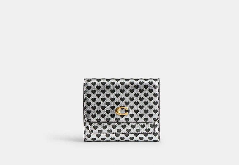 Mila Small Flap Wallet With Heart Print