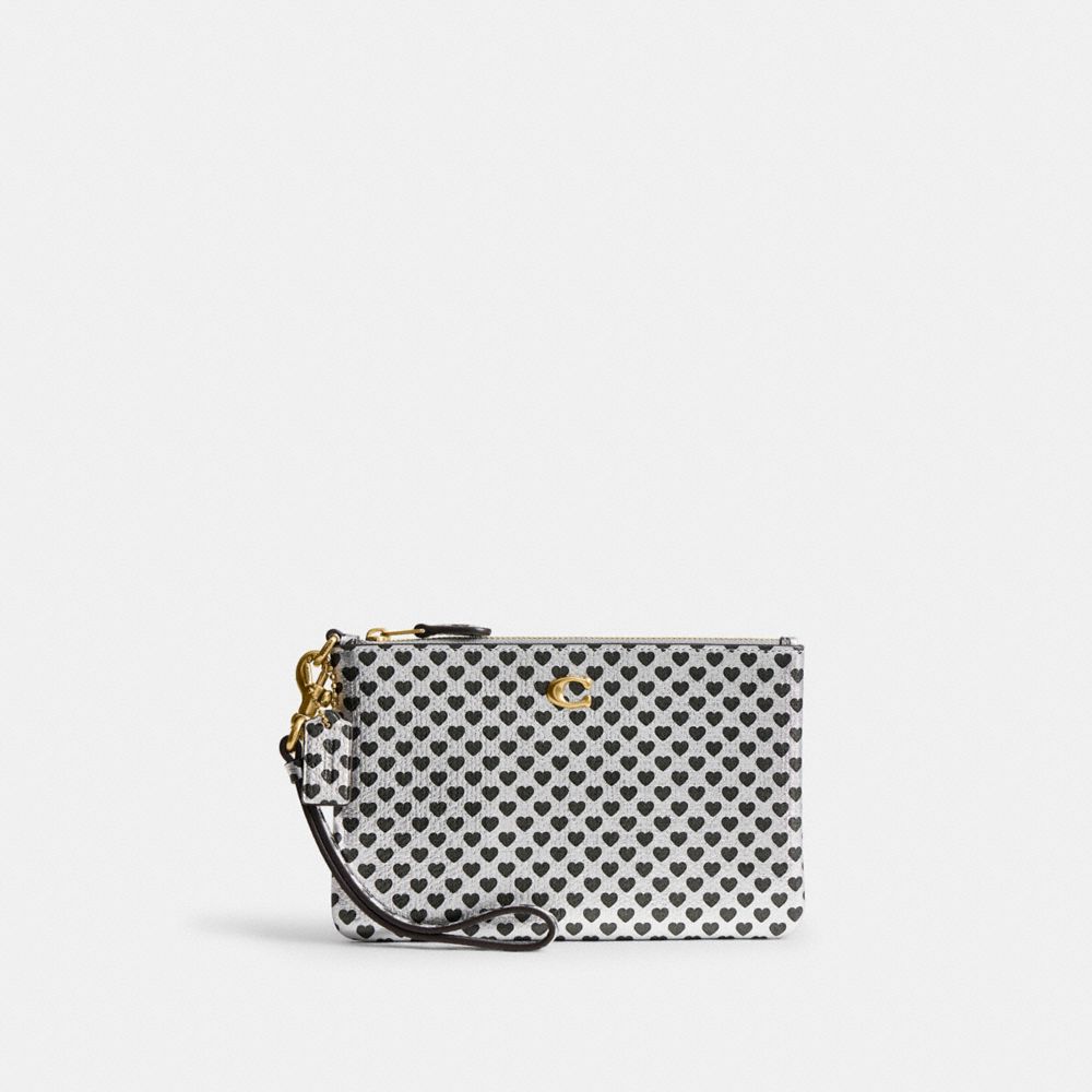 Essential Small Wristlet With Heart Print
