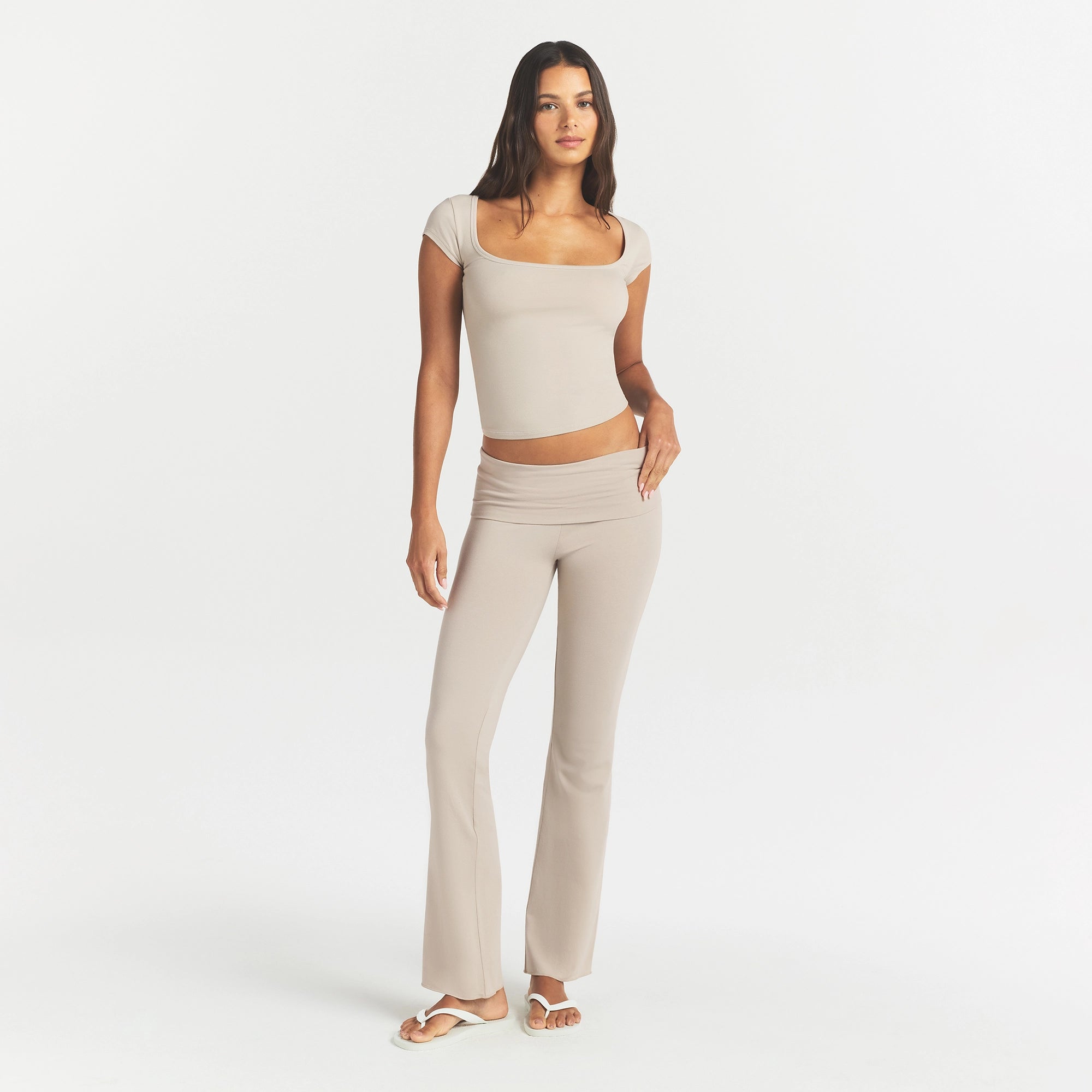 Cotton Jersey Scoop Neck T-shirt