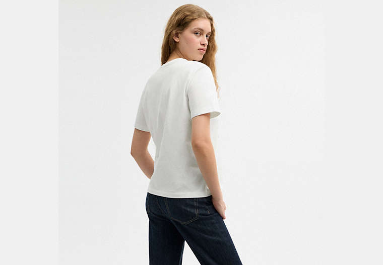 Floral Signature Square Classic T-Shirt In Organic Cotton