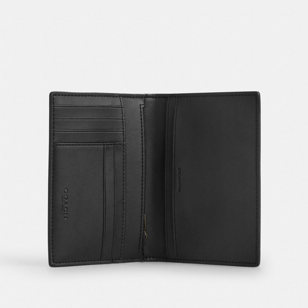 Passport Card Case In Signature Canvas With Stripes