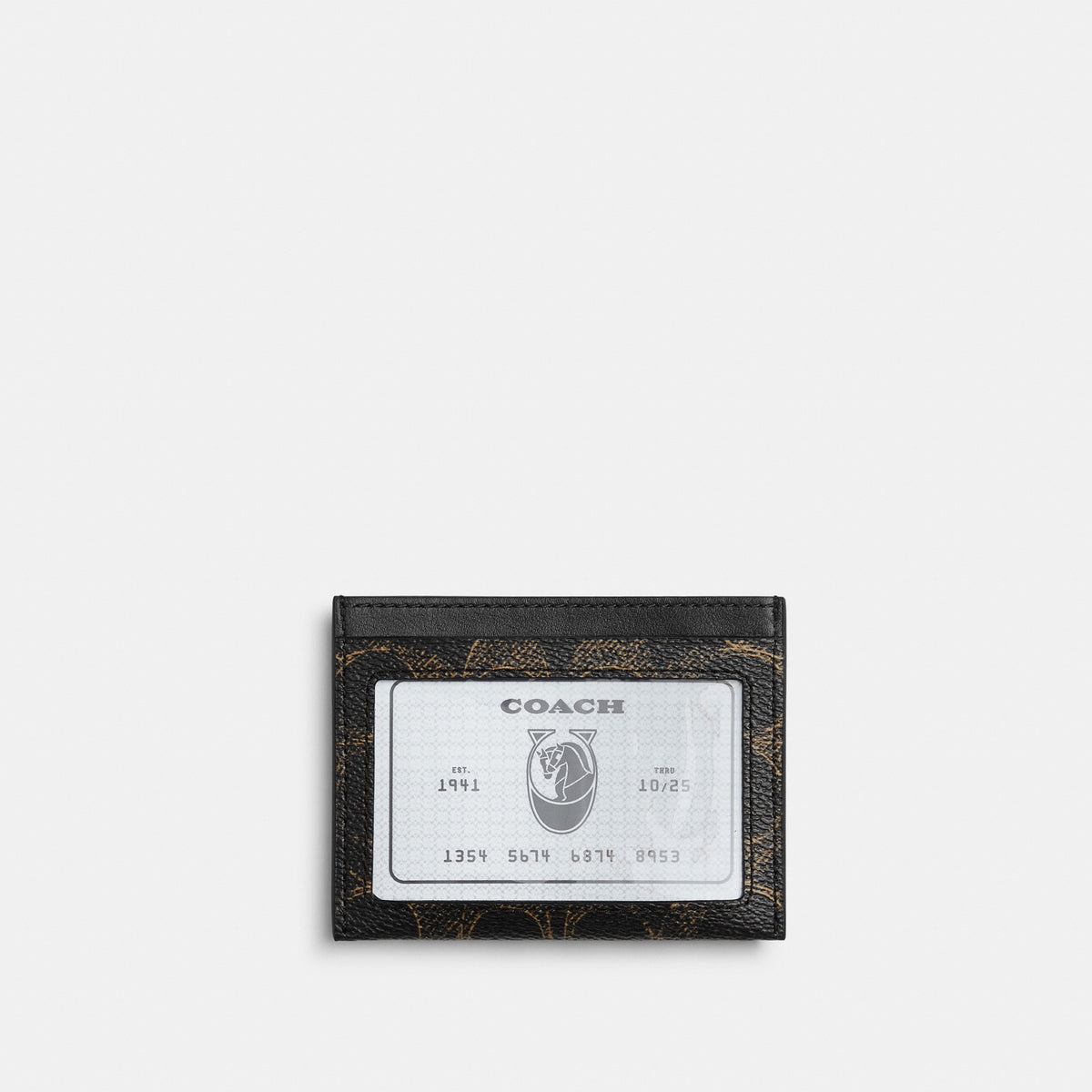 Slim Id Card Case In Signature Camo Print
