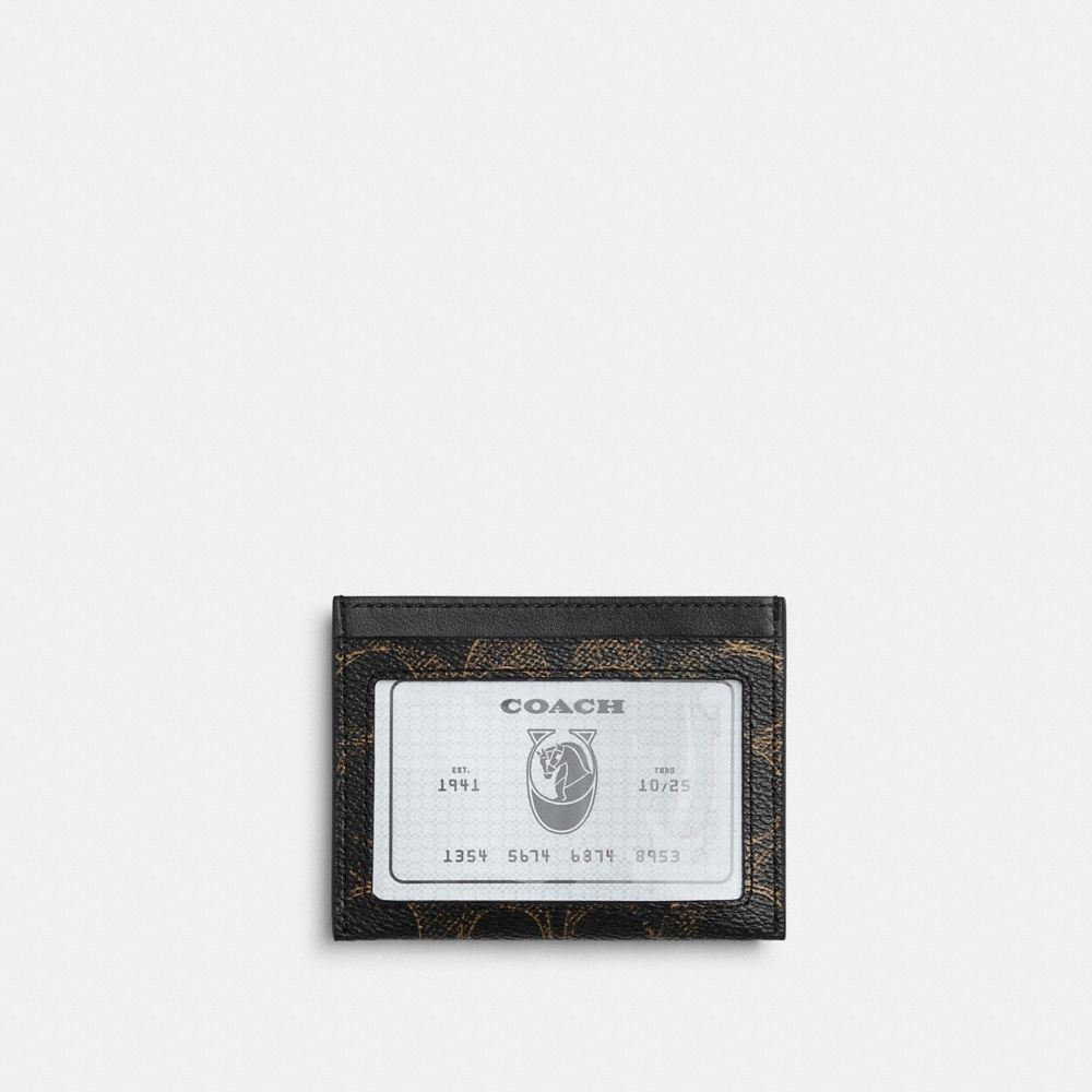 Slim Id Card Case In Signature Camo Print