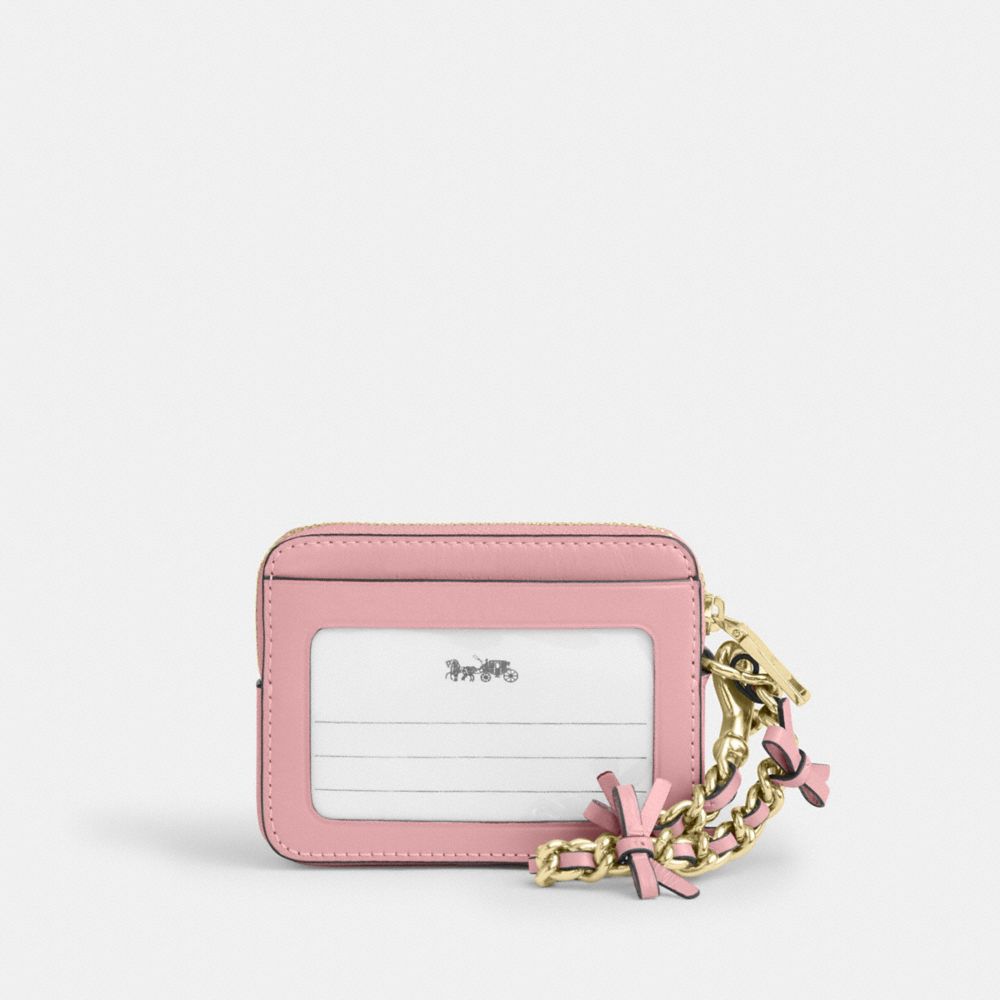 Zip Card Case In Signature Denim