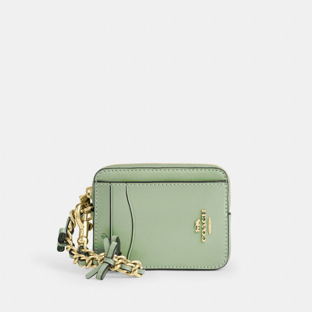Zip Card Case In Signature Denim