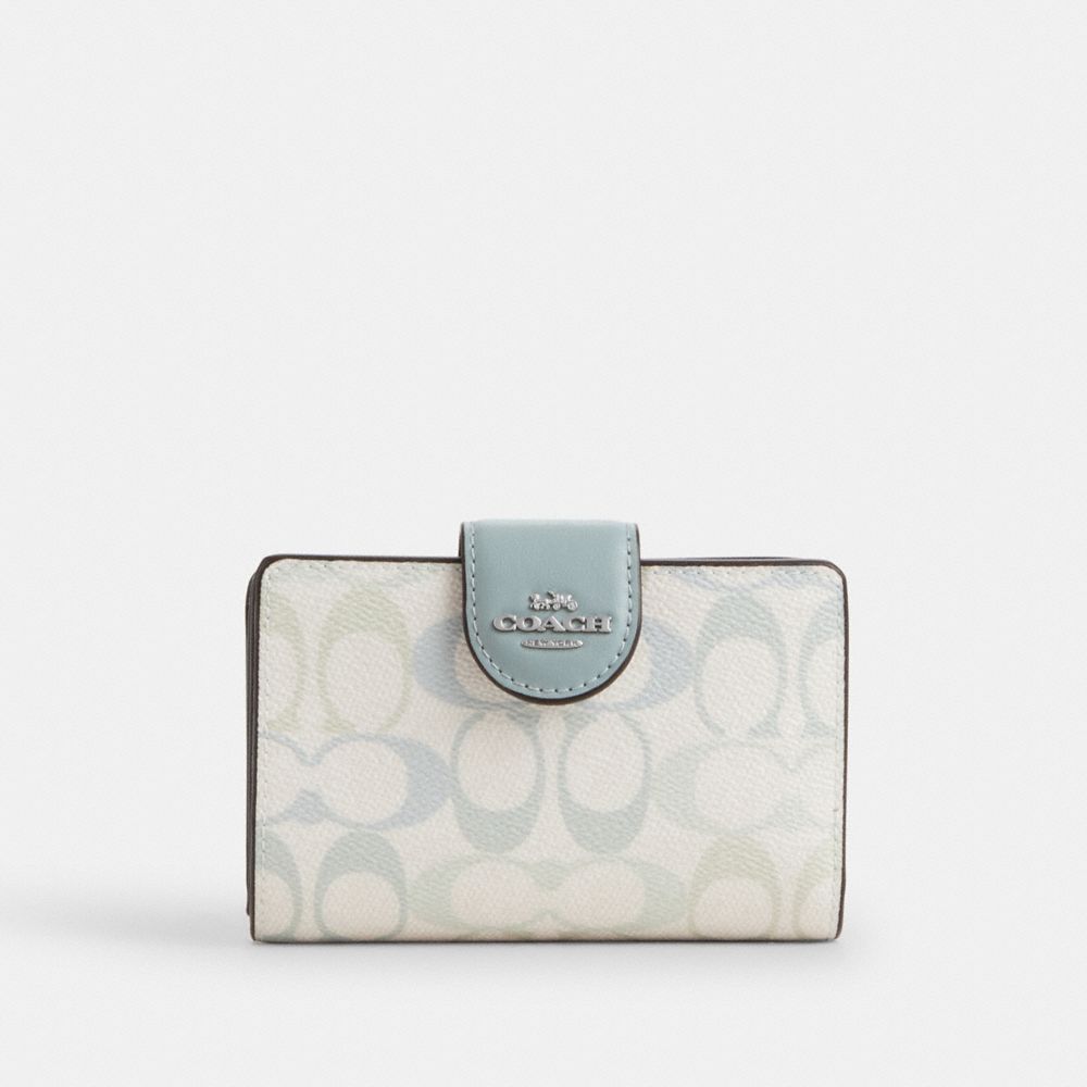Medium Corner Zip Wallet In Signature Canvas