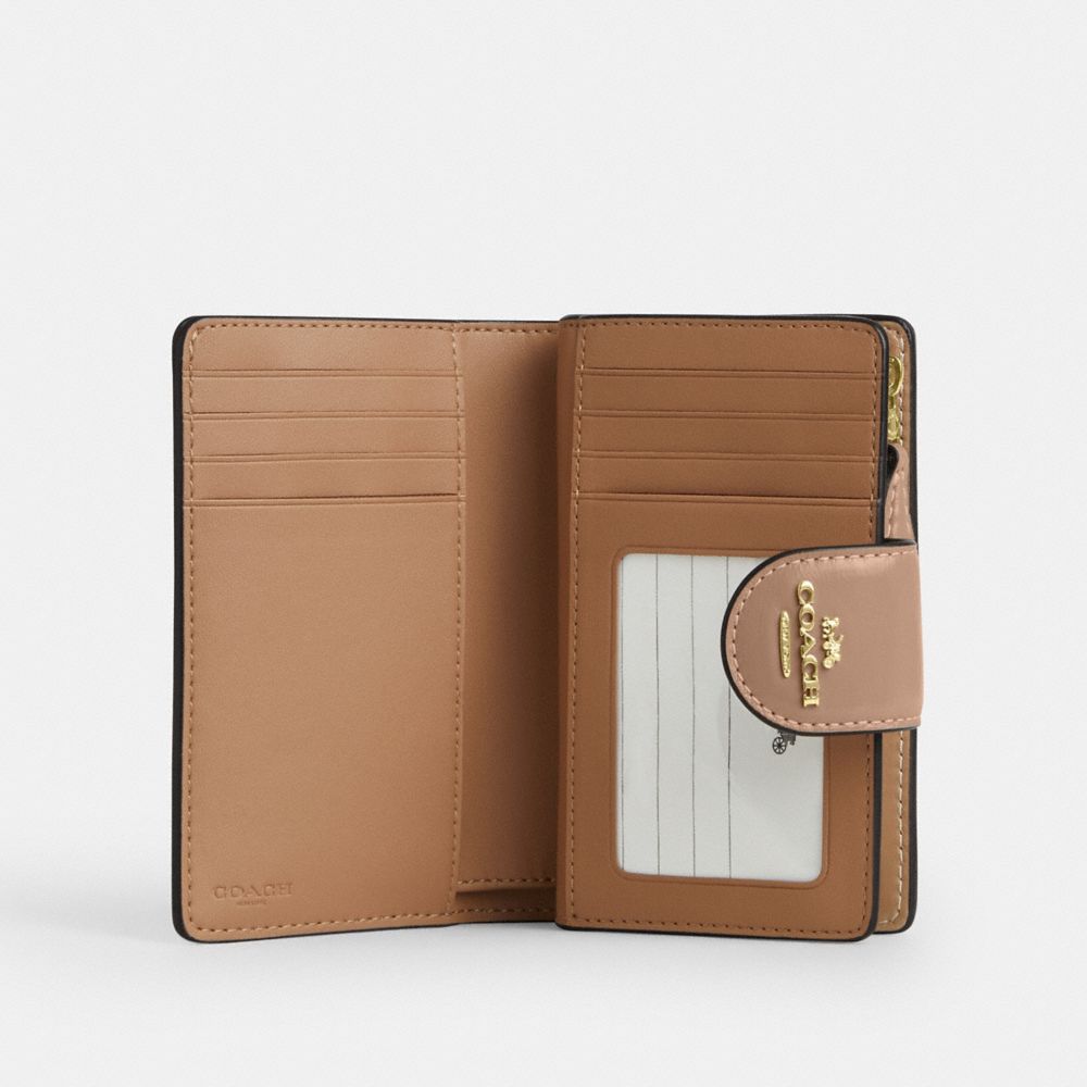 Medium Corner Zip Wallet With Gingham Print