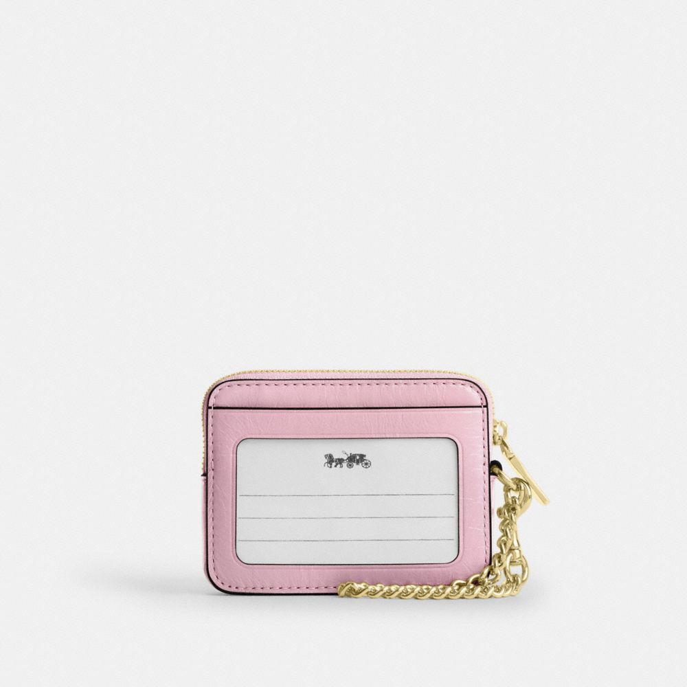 Zip Card Case In Signature Denim