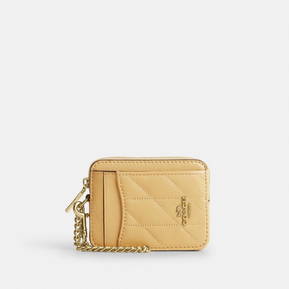 Zip Card Case In Signature Denim