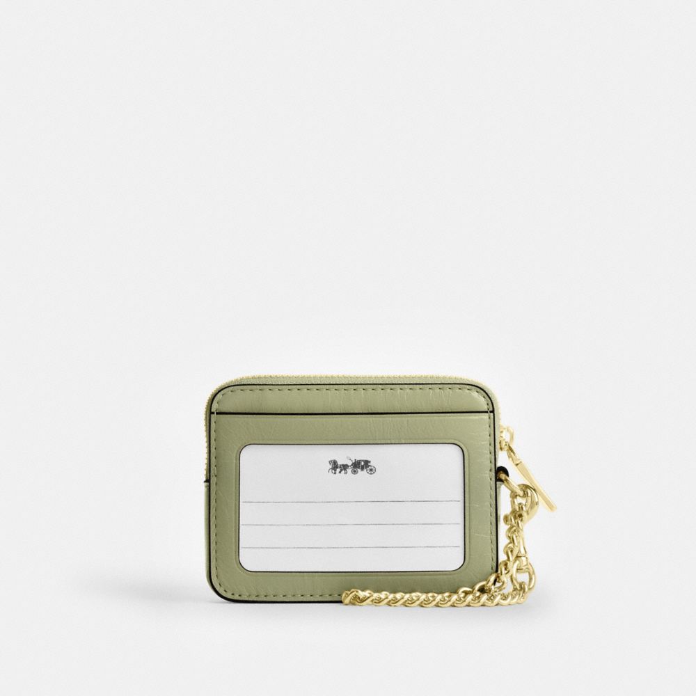 Zip Card Case In Signature Denim