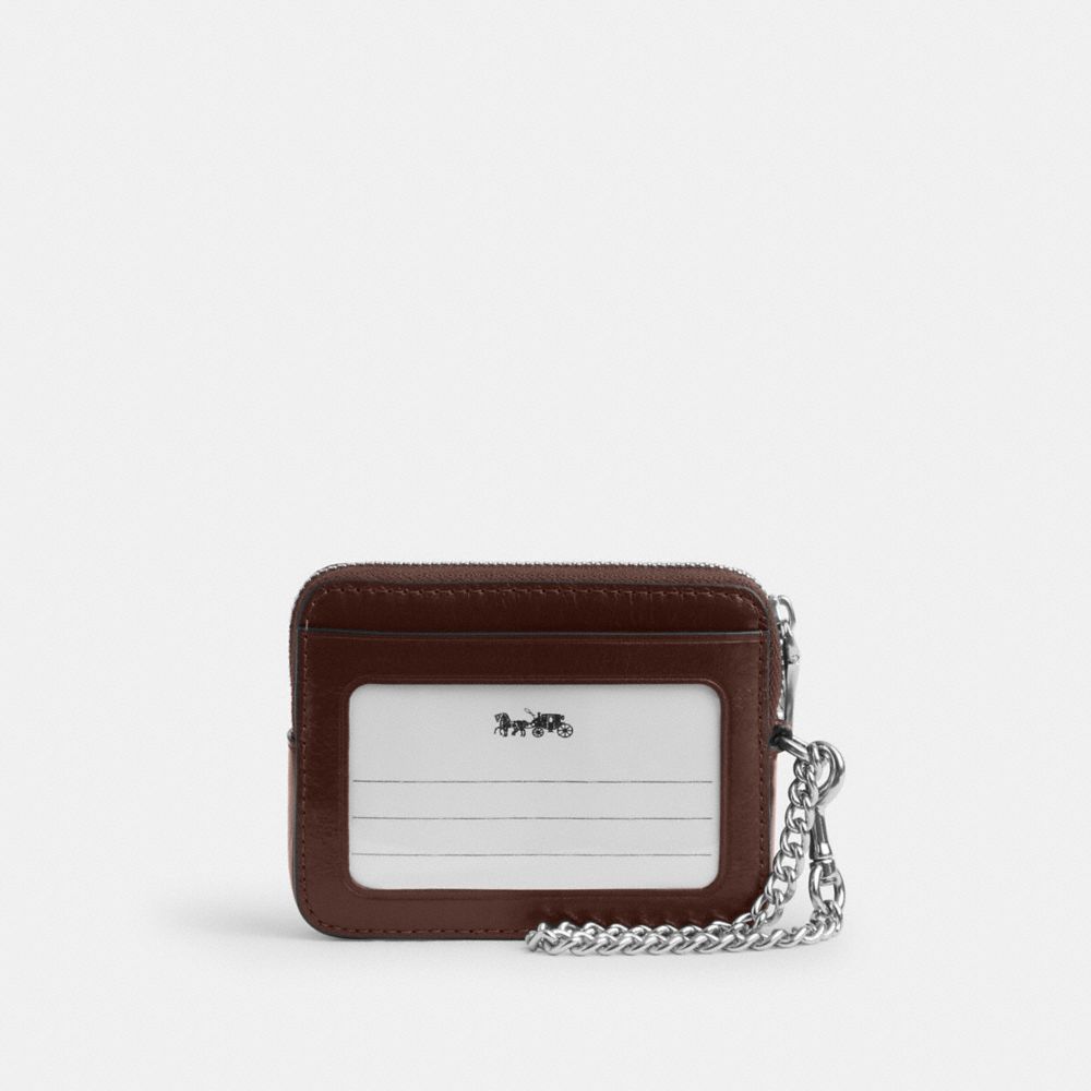 Zip Card Case In Signature Denim