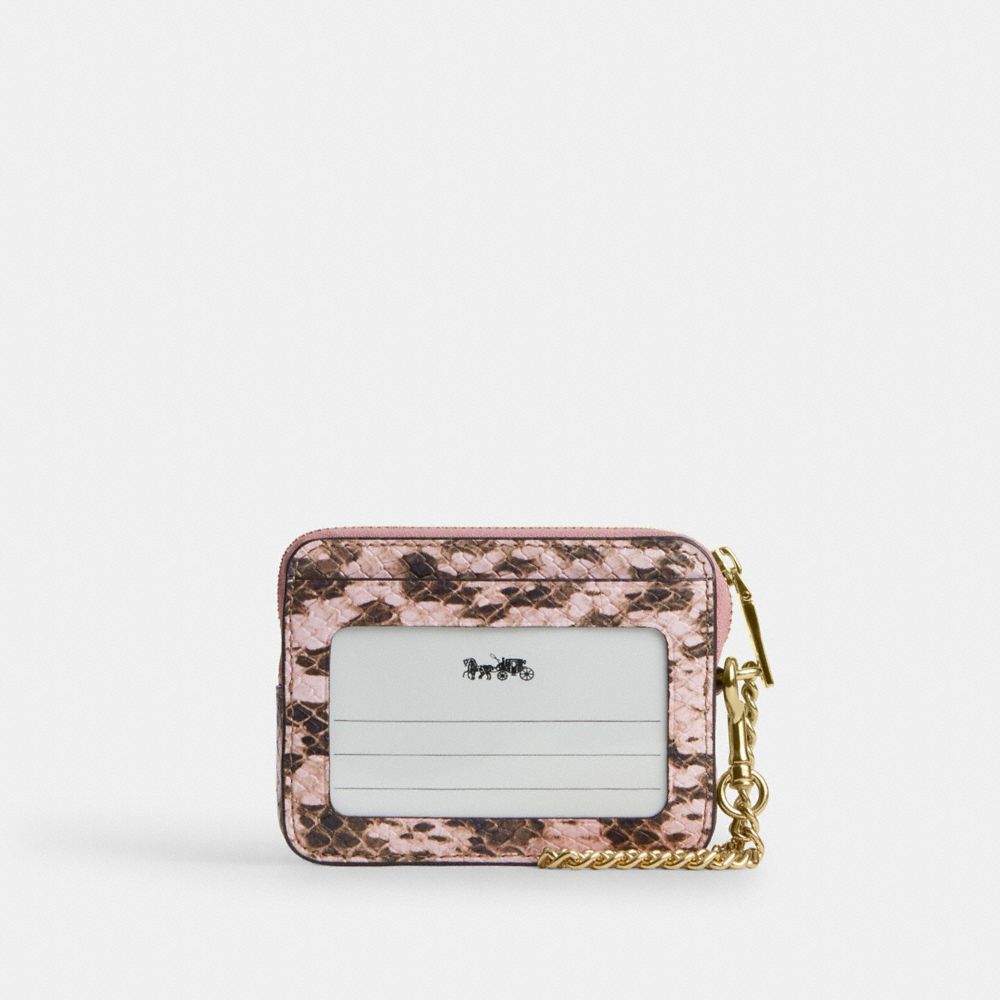 Zip Card Case In Signature Denim