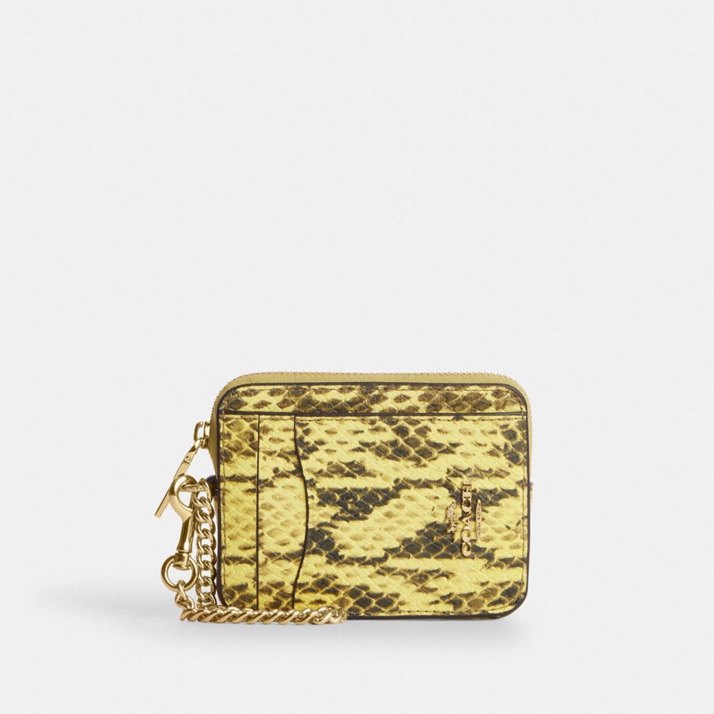 Zip Card Case In Signature Denim