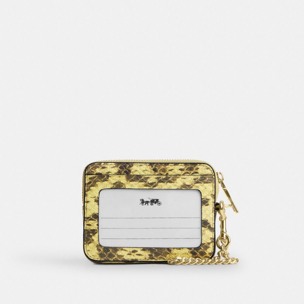 Zip Card Case In Signature Denim