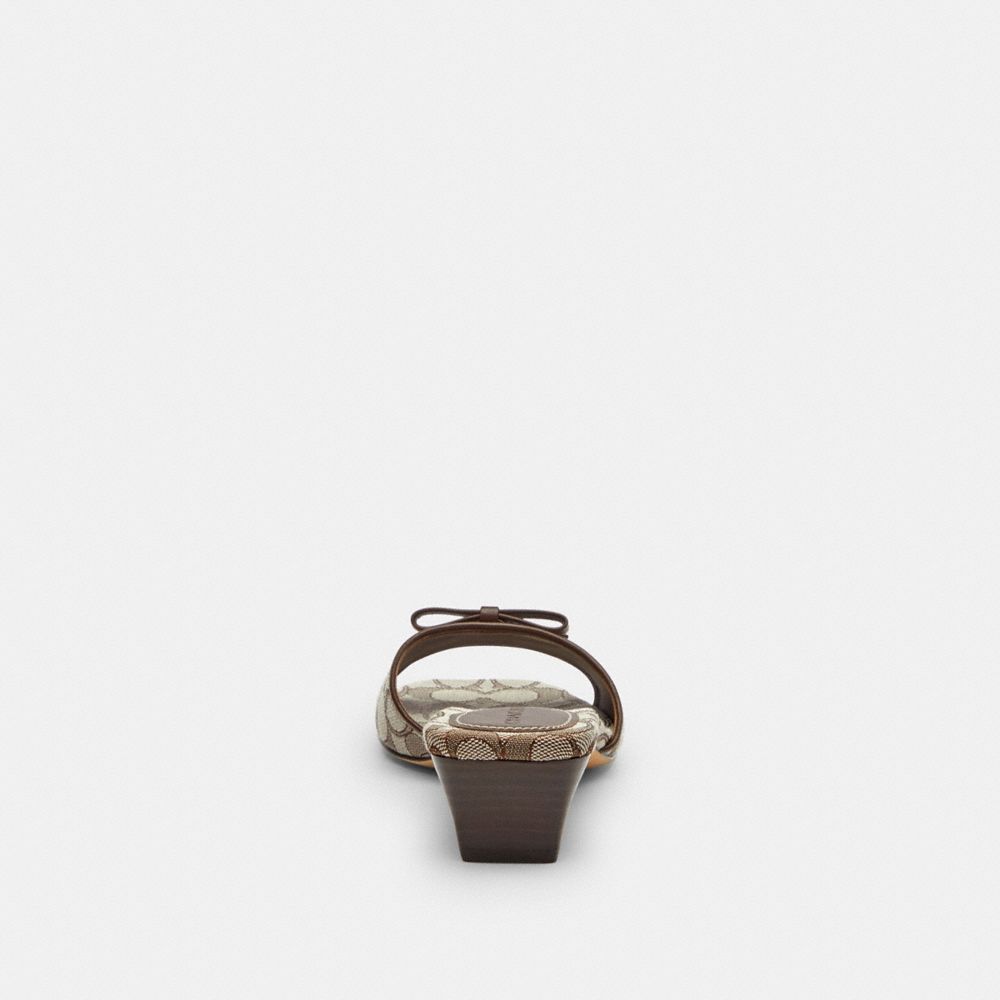Bow Kitten Heel Sandal In Signature Jacquard