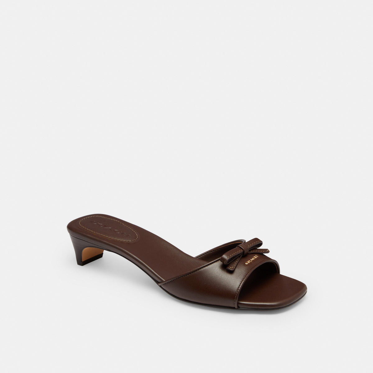 Bow Kitten Heel Sandal In Loved Denim