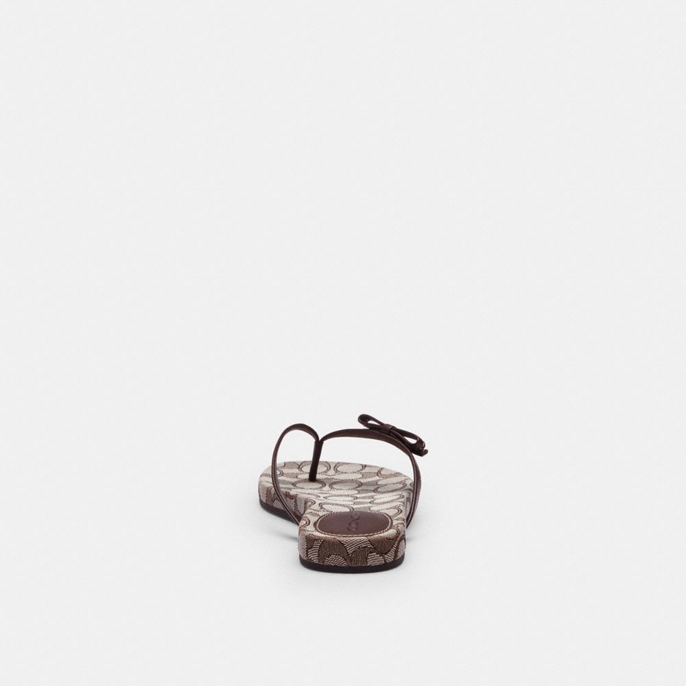 Bow Flip Flop In Signature Jacquard
