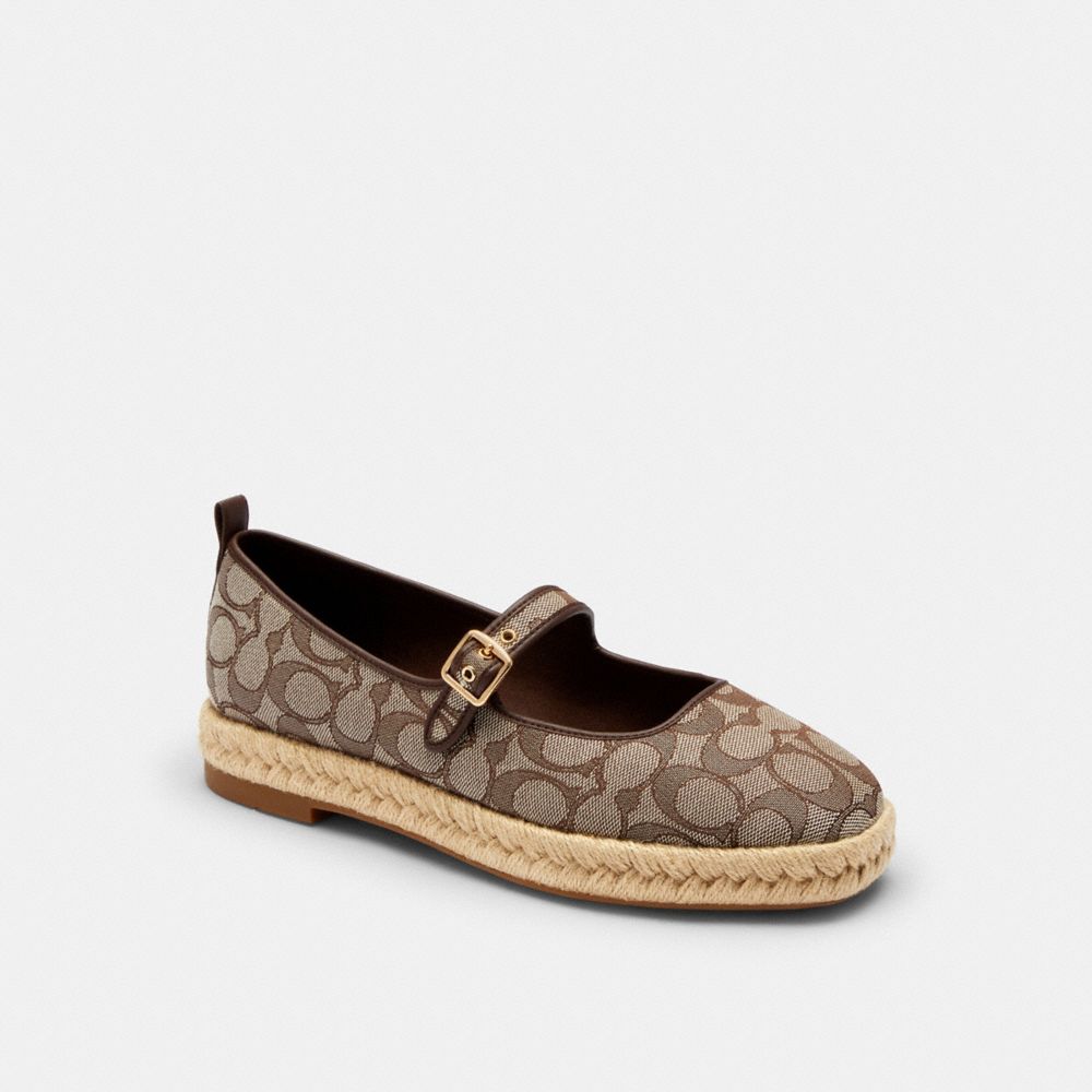 Mary Jane Espadrille In Signature Jacquard