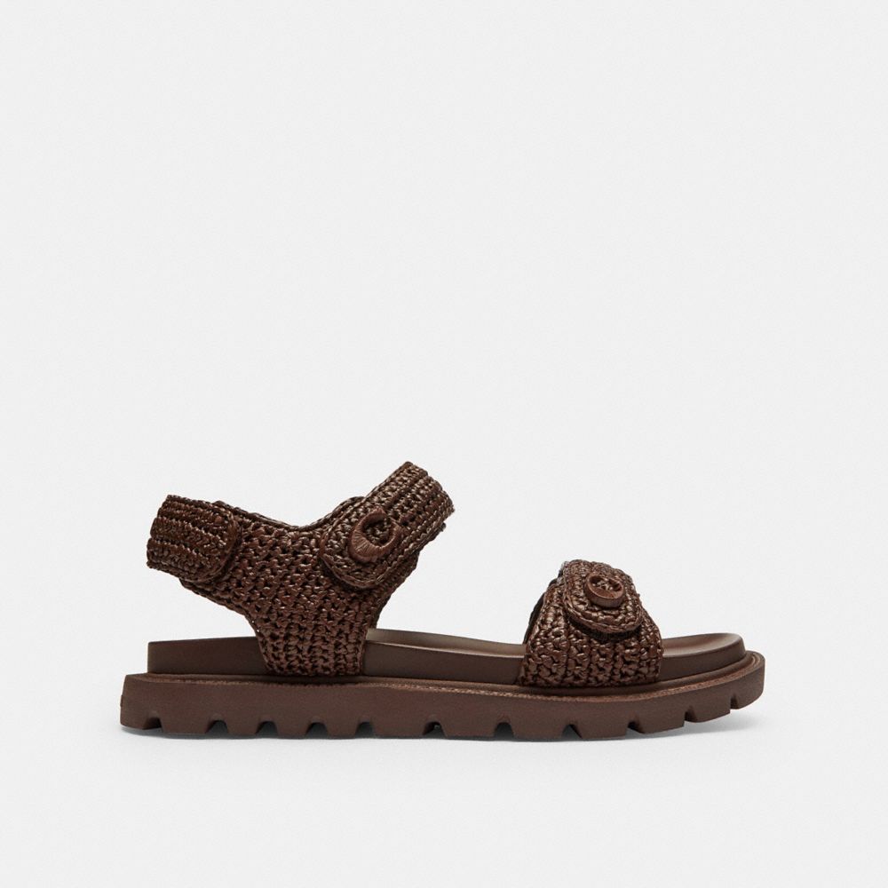 Brynn Sandal In Crystal Signature Denim