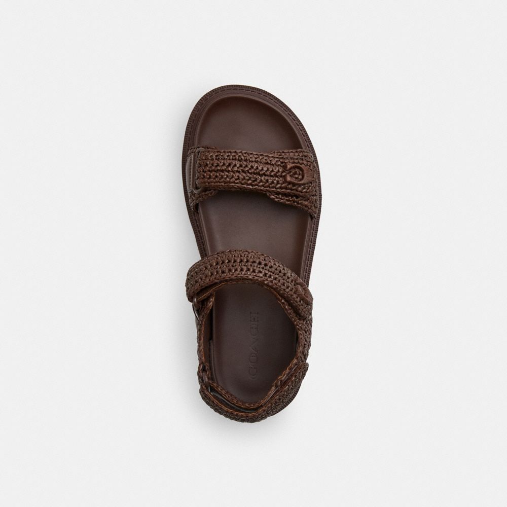 Brynn Sandal In Crystal Signature Denim