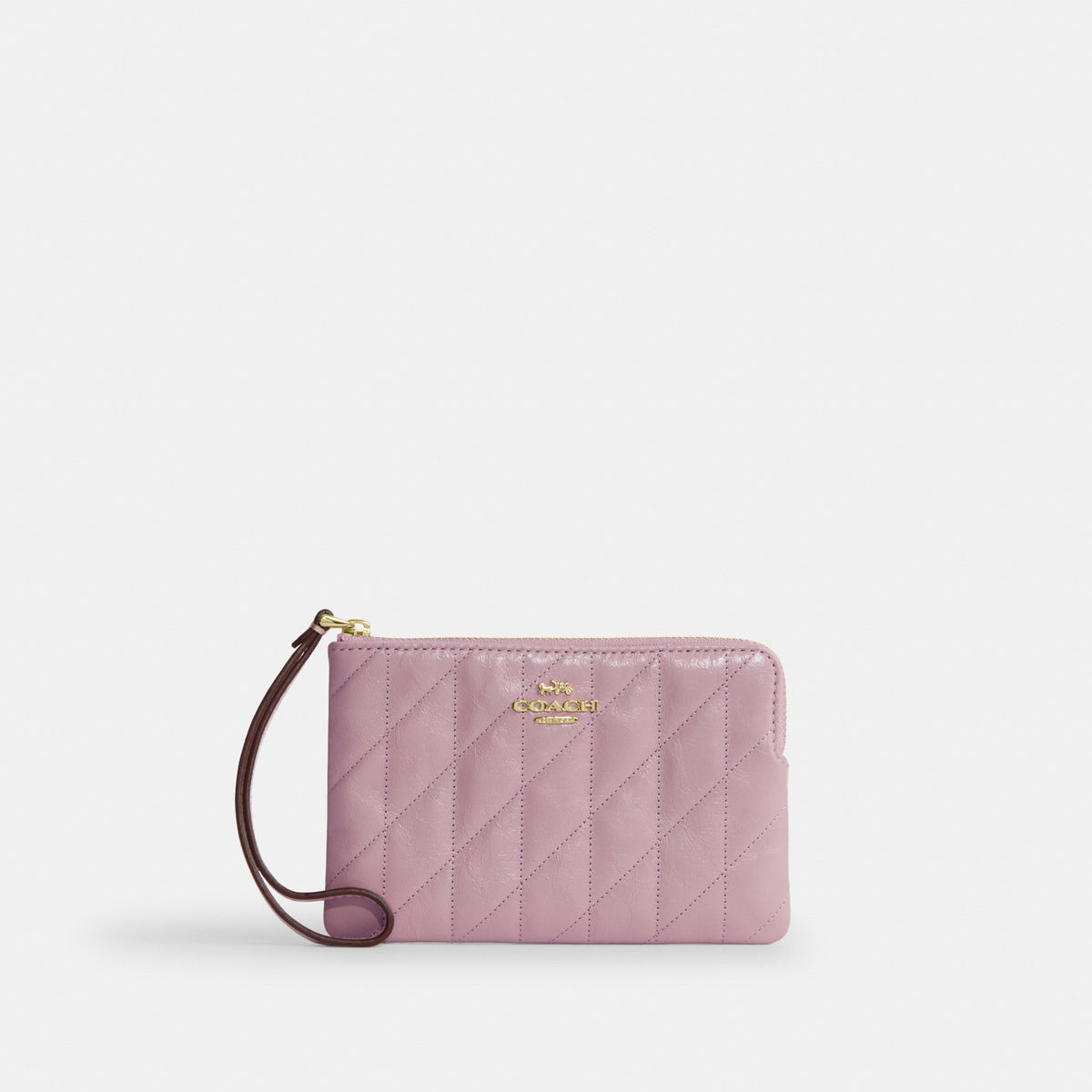 Corner Zip Wristlet With Quilting