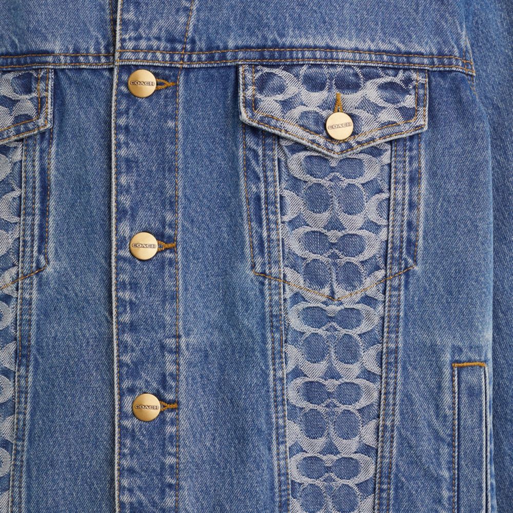 Restored Oversized Signature Denim Jacket