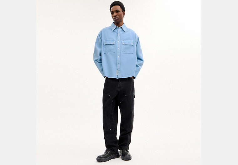 Long Sleeve Canvas Shirt In Organic Cotton