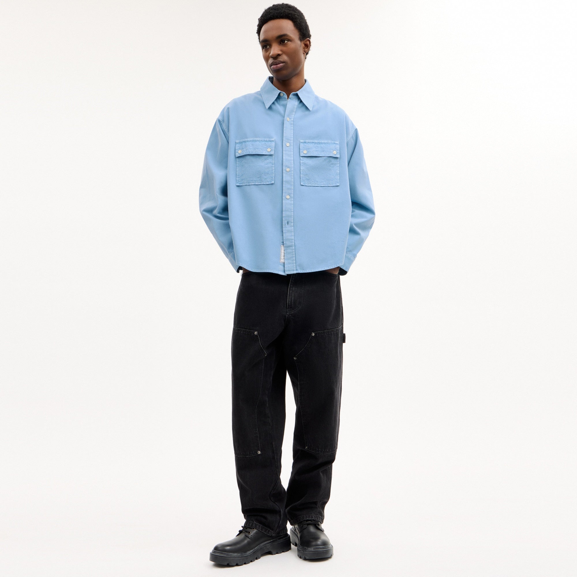 Long Sleeve Canvas Shirt In Organic Cotton