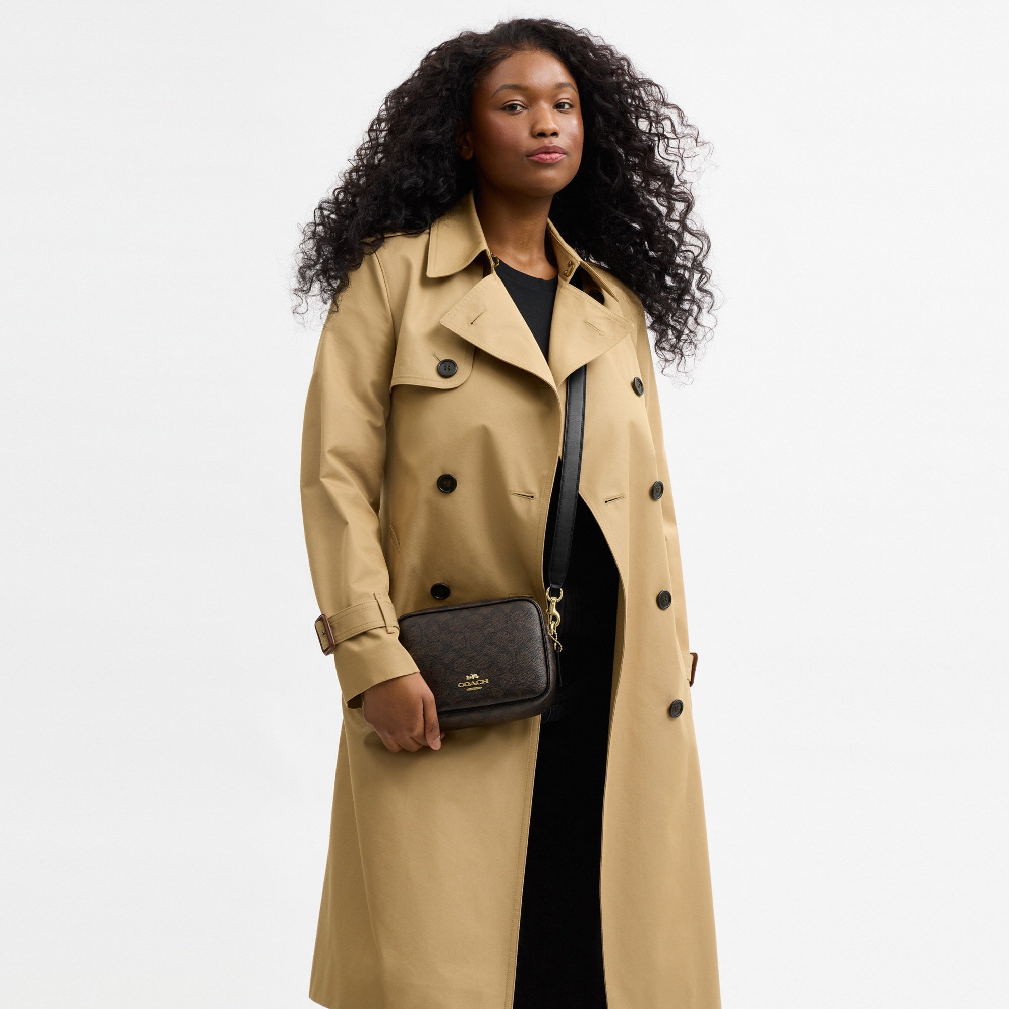 Mini Carey Crossbody Bag In Signature Canvas