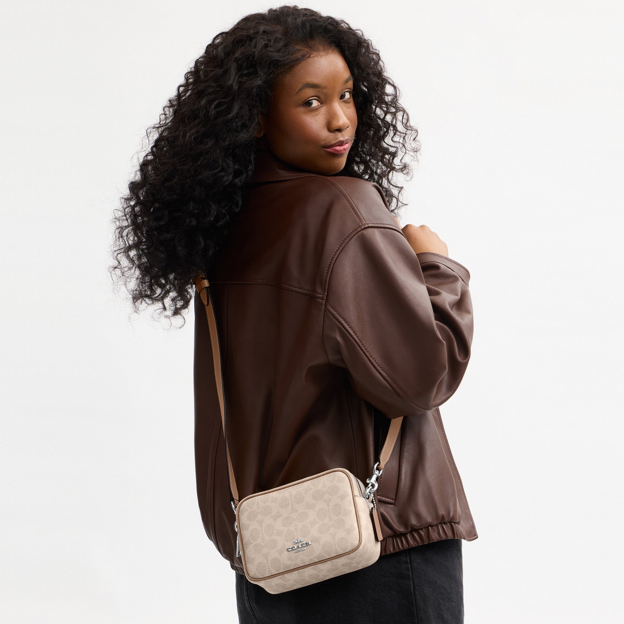 Mini Carey Crossbody Bag In Signature Canvas