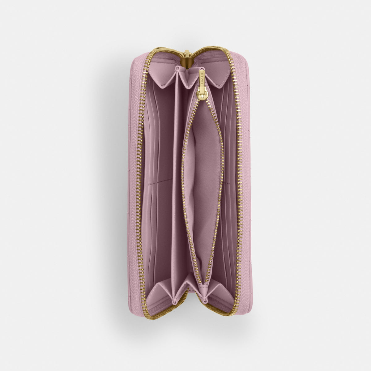 Long Zip Around Wallet With Quilting