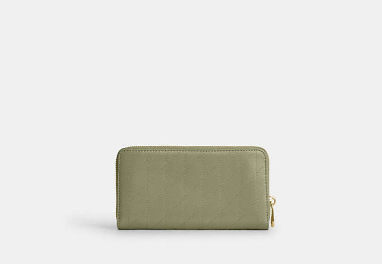 Long Zip Around Wallet With Quilting