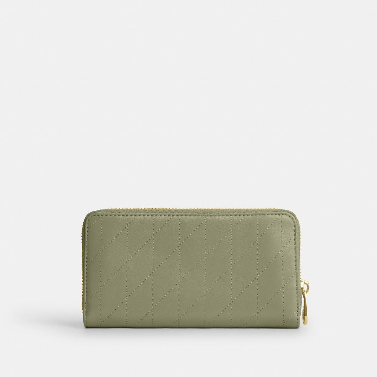 Long Zip Around Wallet With Quilting