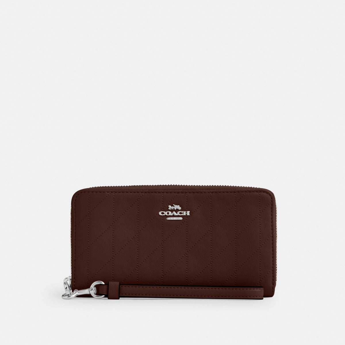 Long Zip Around Wallet With Quilting