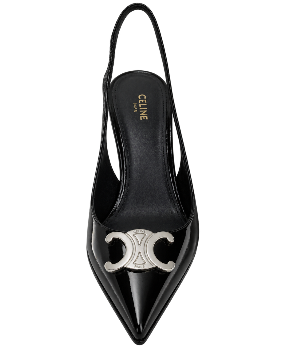 Celine Slingback Alma in Patent Calfskin