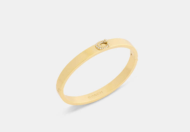 Pavé C Hinged Bangle